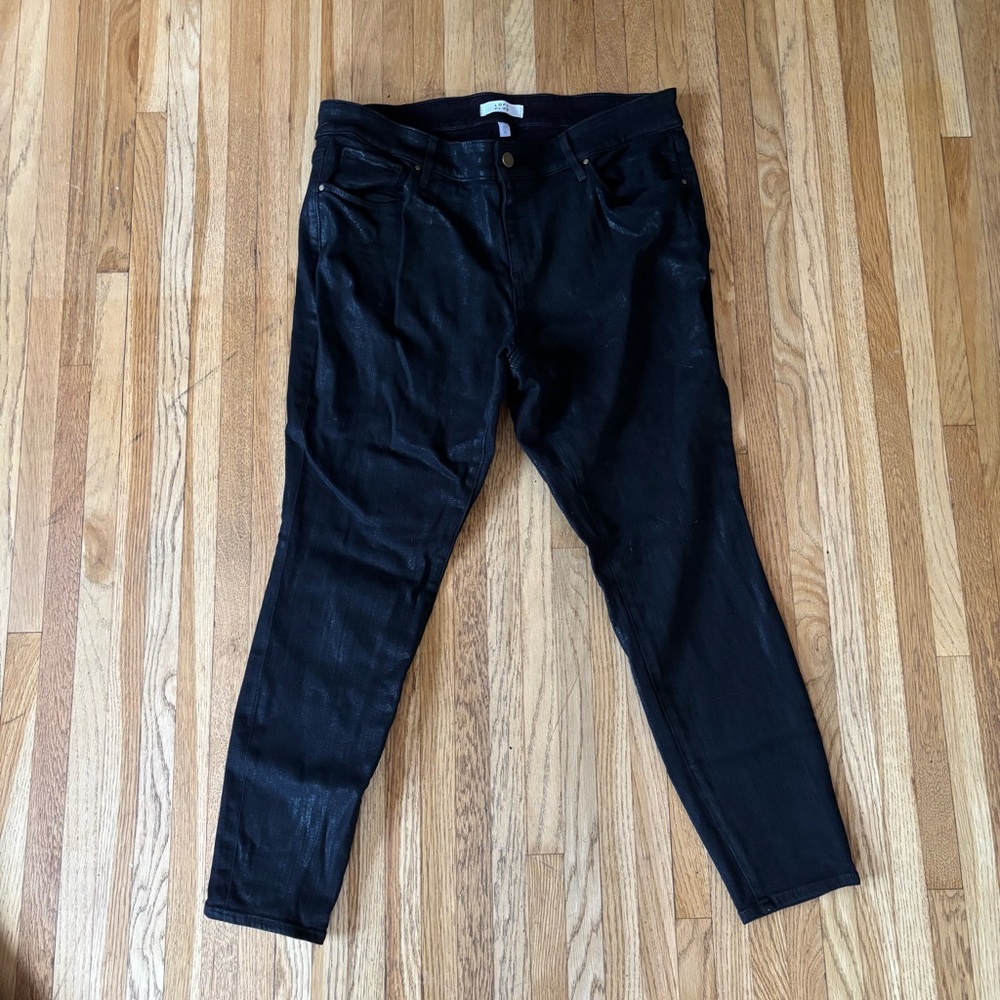 LOFT Plus Black Shimmery Denim Jeans